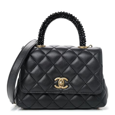 chanel flap handle calfskin fashionphile|fashionphile chanel flap.